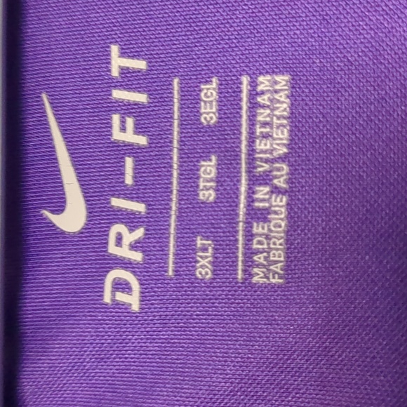 Men's Purple Polo Shirt 3XLT - Picture 3 of 4